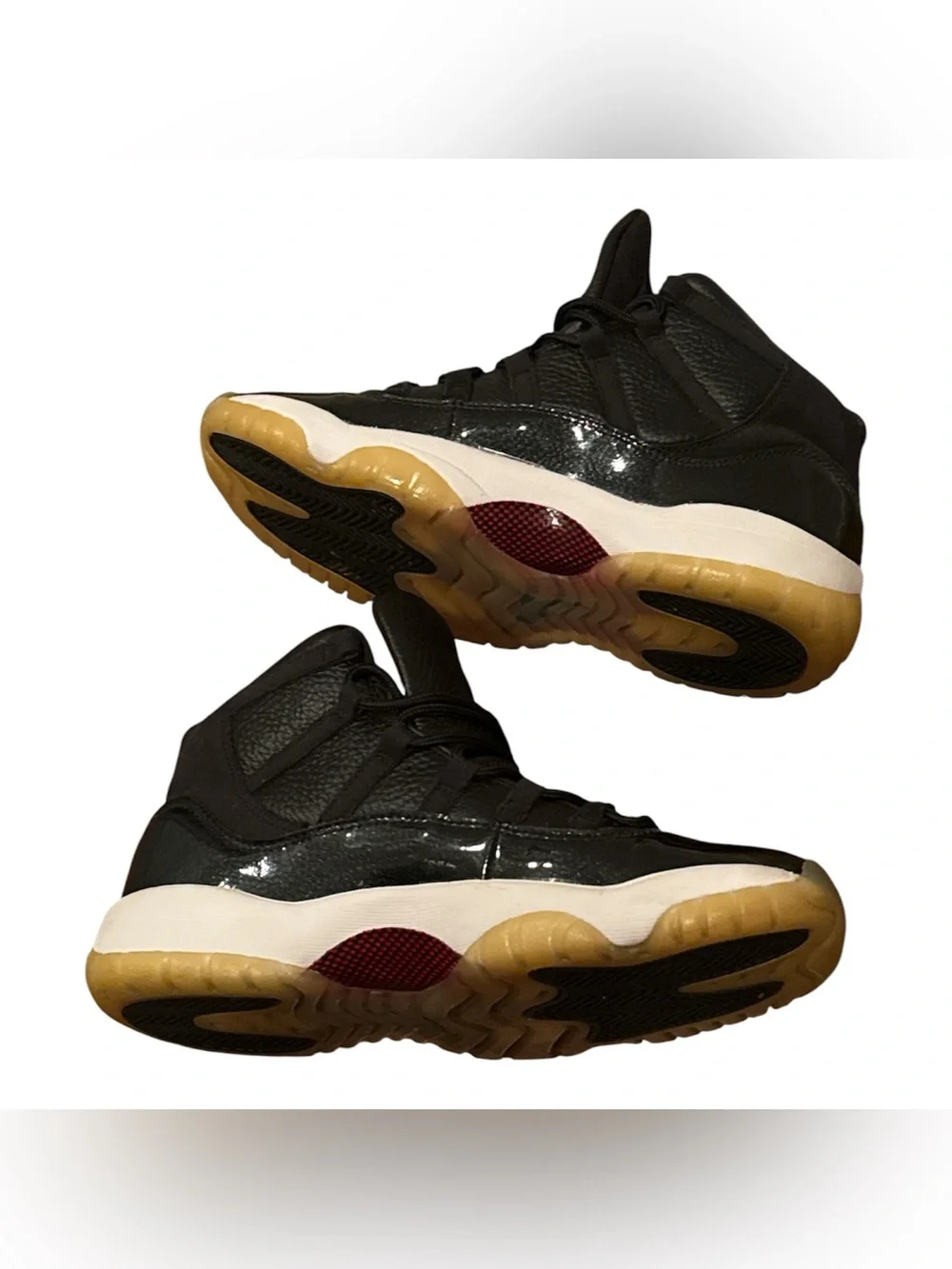 Air Jordan 11 '72-10' GS Size 7Y Black Basketball Shoes Sneakers 378038-002